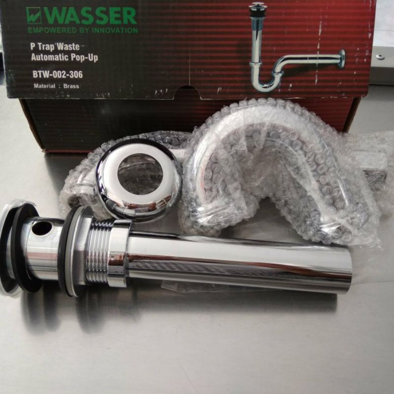WASSER P Trap Waste Automatic Pop-Up BTW-002-306