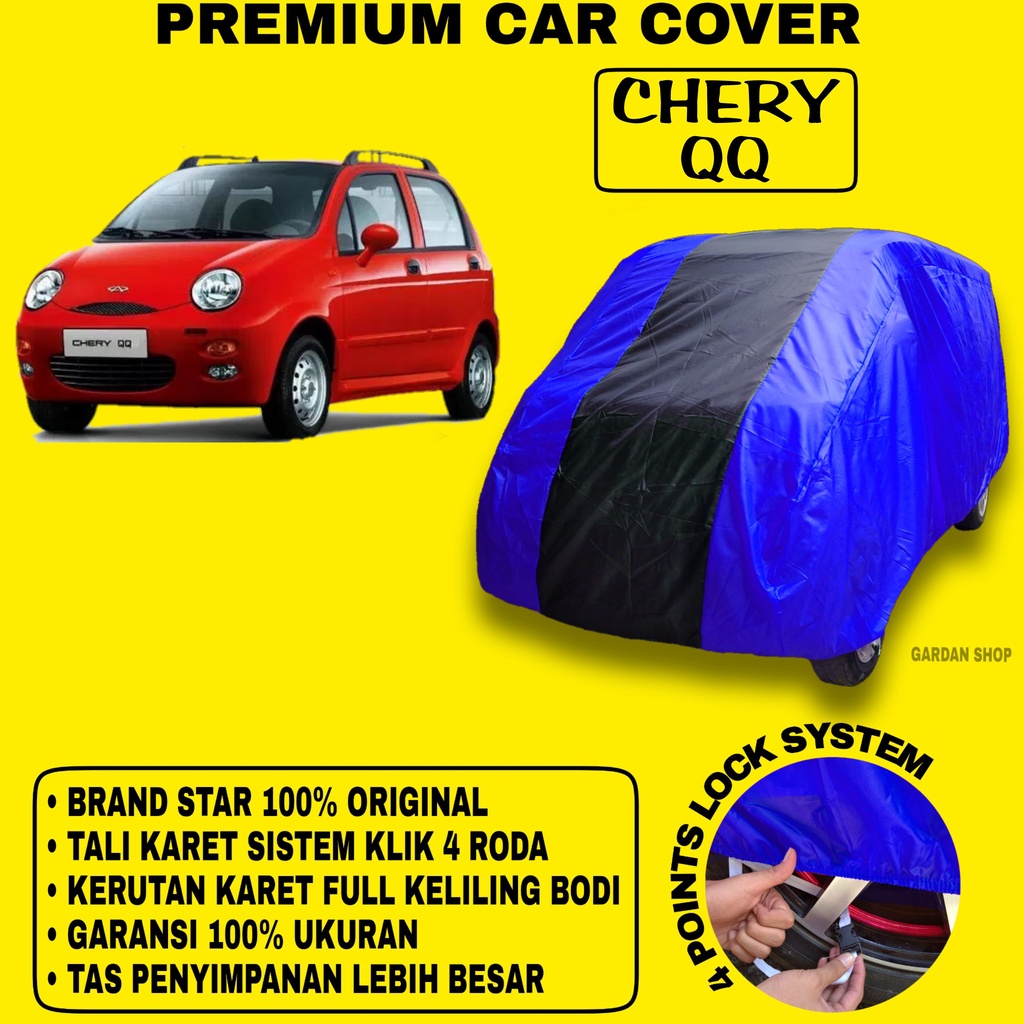 Body Cover CHERY QQ BIRU HITAM Penutup Bodi Mobil Chery Qq Waterproof PREMIUM