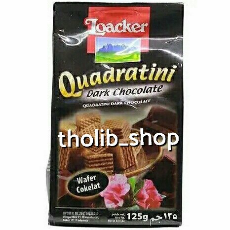 

wafer loacker quadratini dark chocolate 125gr