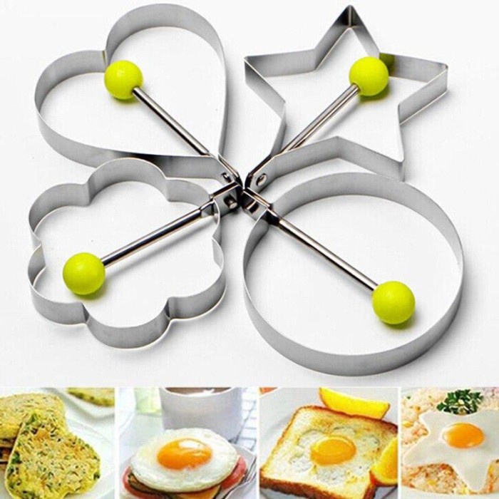 EGG Ring set2 Cetakan Telur dadar Mata Sapi Omelet Pancake Stainless