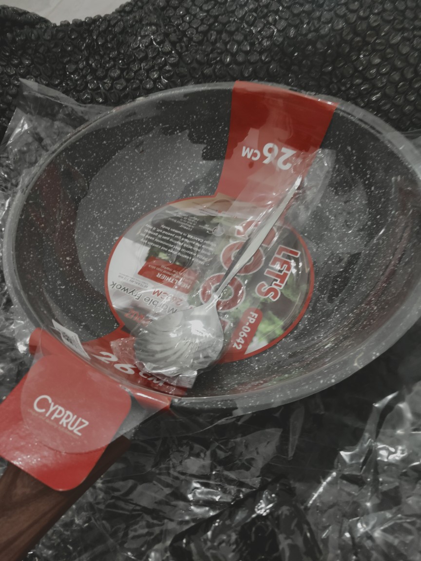 Wajan Penggorengan Induksi 24cm / Fry Wok Marble Cypruz Fp-0641