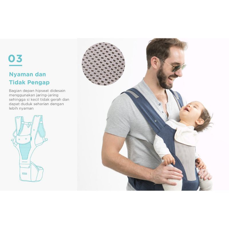 Mooimom - Breathable Hipseat Carrier / Gendongan Bayi