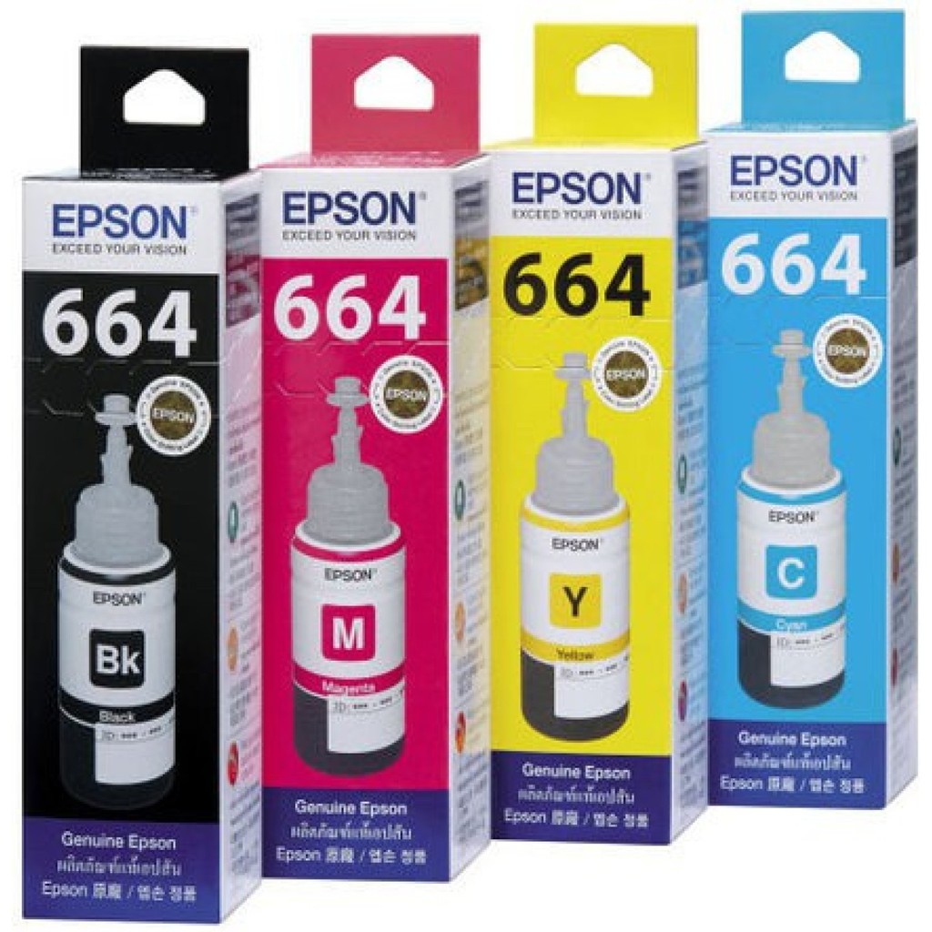 Tinta Epson 664 Original Black Cyan Magenta Yellow Shopee Indonesia 8769