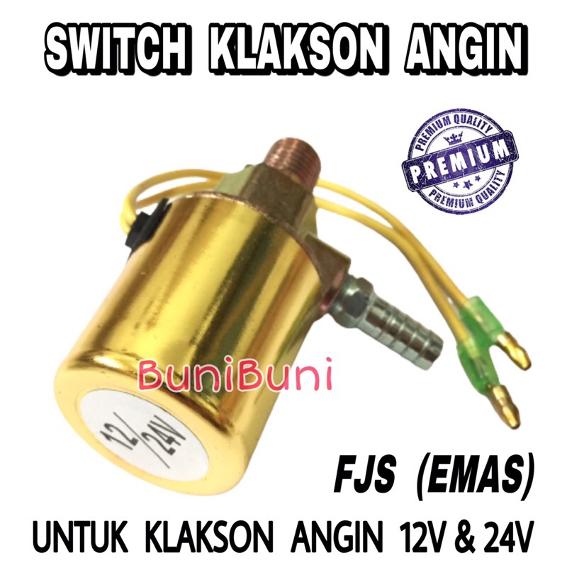 Switch Air Horn GOLD / Switch Otomatis Klakson Angin Universal Untuk Mobil &amp; Truk 12V / 24V Kualitas Premium