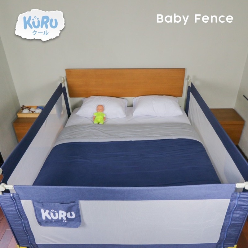 KURU Baby Bedrail 120 160 180 200 (HARGA PER 1 SISI) Pembatas Pengaman Pagar Kasur Ranjang Bed Rail ( 1 SISI )