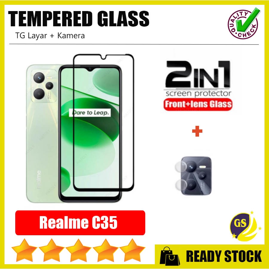 Tg Tempered Glass Realme 9i C30 C35 C31 C55  / Realme Narzo 50A Prime 2022 / REALME GT NEO 3 / 3T Full Cover + Anti Gores Kamera Full Cover Layar