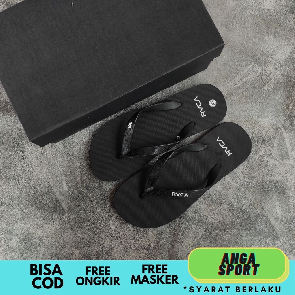 SANDAL PRIA JEPIT RVCA KUALITAS PREMIUM KEREN / SENDAL SANTAI COWOK ABG SANTAI / SENDAL JEPIT DISTRO CASUAL / SANDAL SURFING REMAJA KEKINIAN