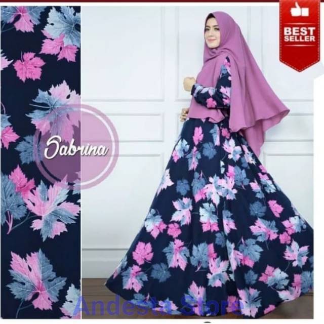 BAJU GAMIS WANITA BAJU MUSLIMAH MONALISA BAHAN WOLFIS SABRINA - ORIGINAL SYARI