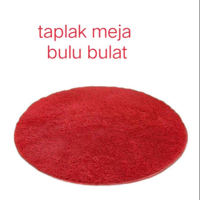 Taplak meja bulu bulat