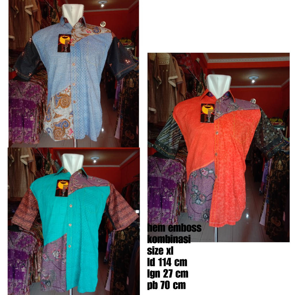 pakaian pria atasan kemeja batik 9teng batik jambi