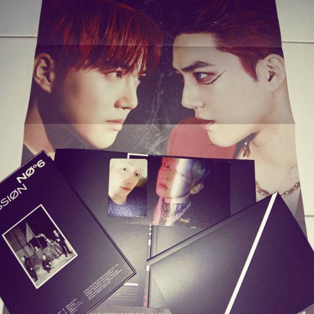 Unsealed album exo obsession, photocard (pc) baekhyun, postcard baekhyun