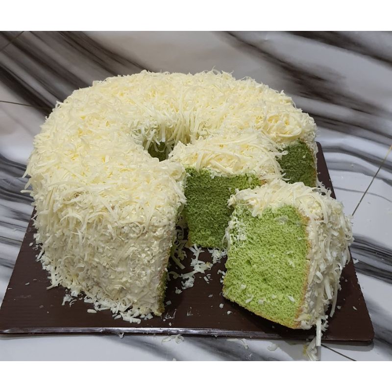 

COTTON CIFFON PANDAN KEJU DENGAN CREAM CHEESE