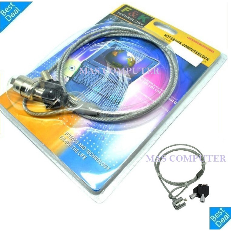 KUNCI LAPTOP MODEL KUNCI / KUNCI LAPTOP MODEL PIN / KUNCI LAPTOP MODEL KEPALA T / KUNCI LAPTOP F&K NOTEBOOK/LAPTOP COMPUTER LOCK KUNCI DAUBEL-2