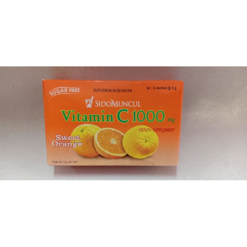 sidomuncul vitamin c 1000 mg rasa jeruk isi 6 bgks