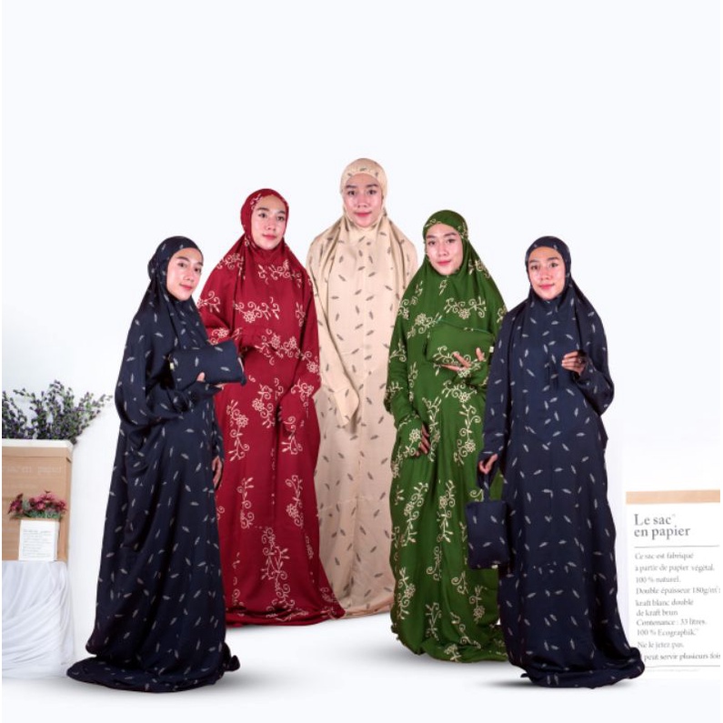 Alantasik - Mukena Terusan Dewasa jumbo motif bali rayon R10