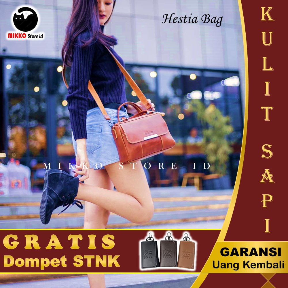 Tas Selempang Wanita Kulit Sapi Asli Original Slingbag Alona Hestia Premium Leather Shoulder Bag