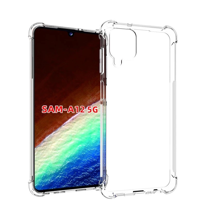 Soft Case Silikon Samsung Galaxy A12 Bening Transparant Airbag Anti Crack