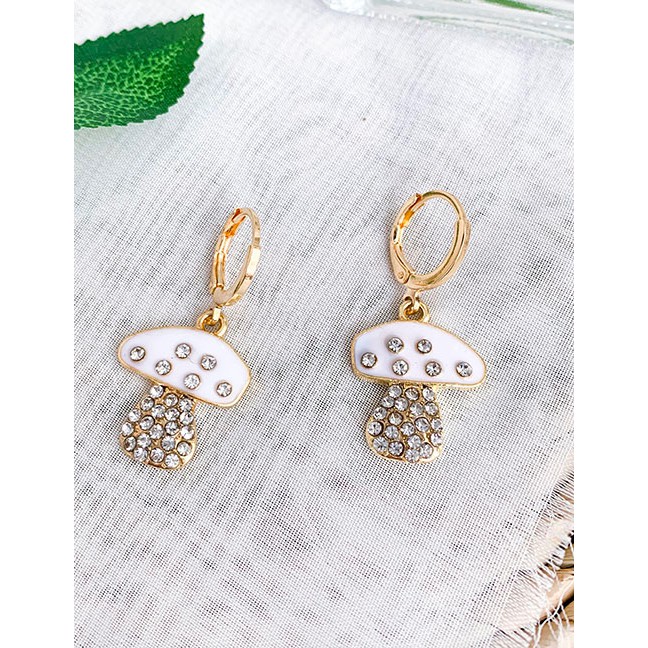 LRC Anting Tusuk Fashion Alloy Studded Mushroom Stud Earrings D94102