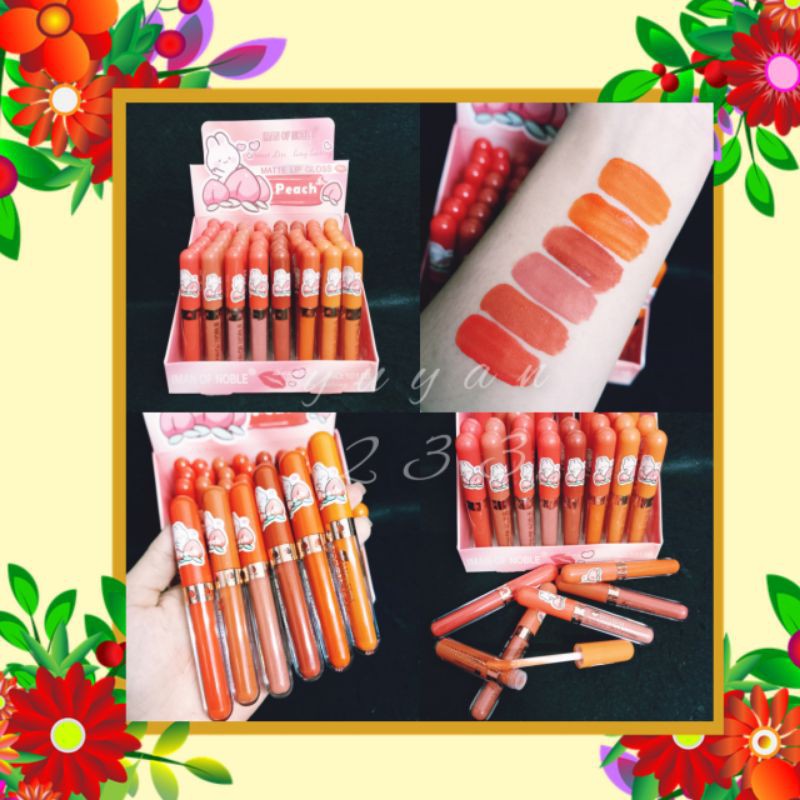 PROMO PER6PCS!!!LIP GLOSS MATTE SWEET LISS LONG LASTING IMAN OF NOBLE 1011B