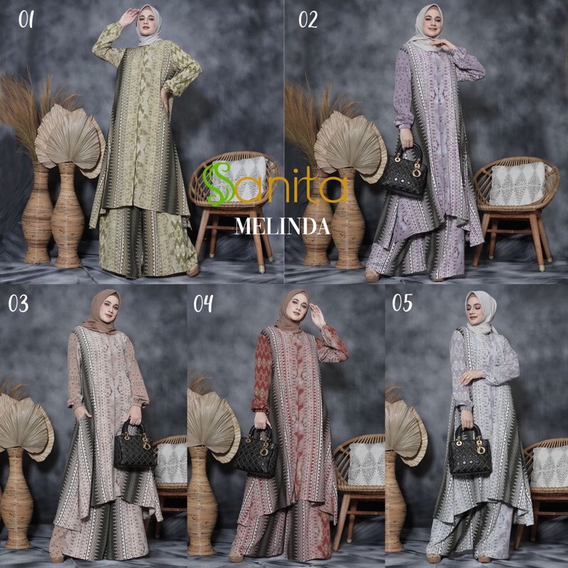 Set tunik kulot melinda ORI by sanita hijab