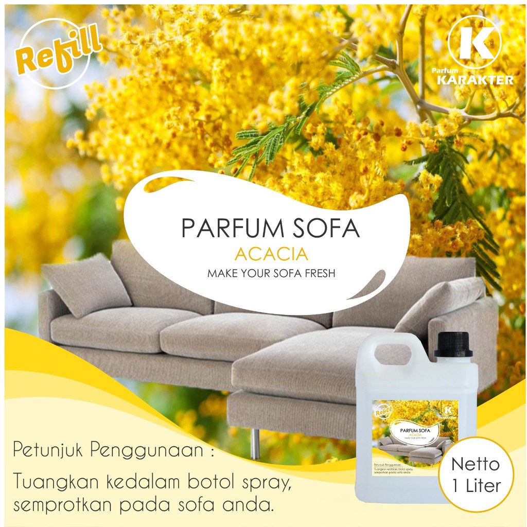 Parfum Sofa Aroma Acasia | Parfum Wangi &amp; Tahan Lama | Kemasan  1 Liter | Bisa Cod | Terlaris