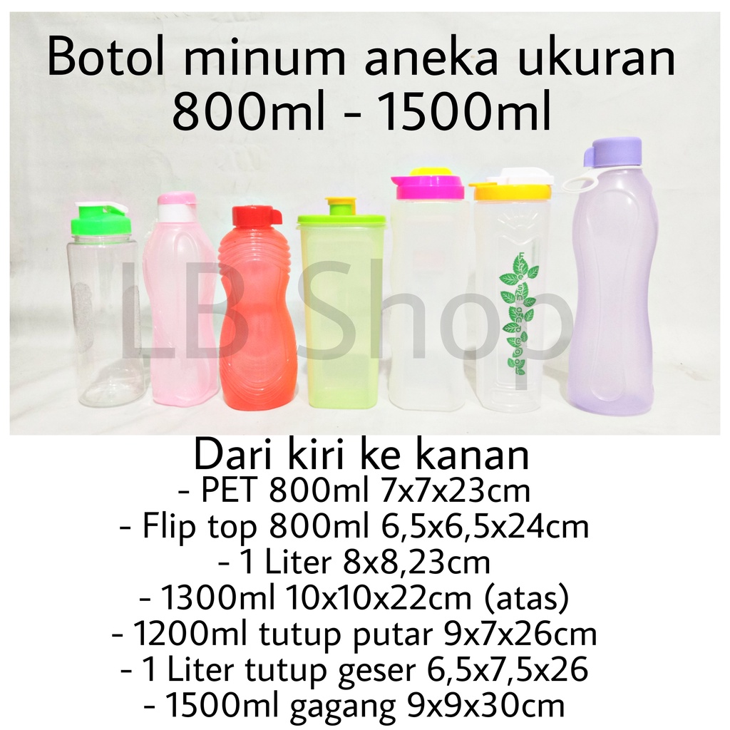 Botol minum Tumbler 1,3 Liter /botol olahraga / botol piknik / Tumbler plastik / botol kulkas