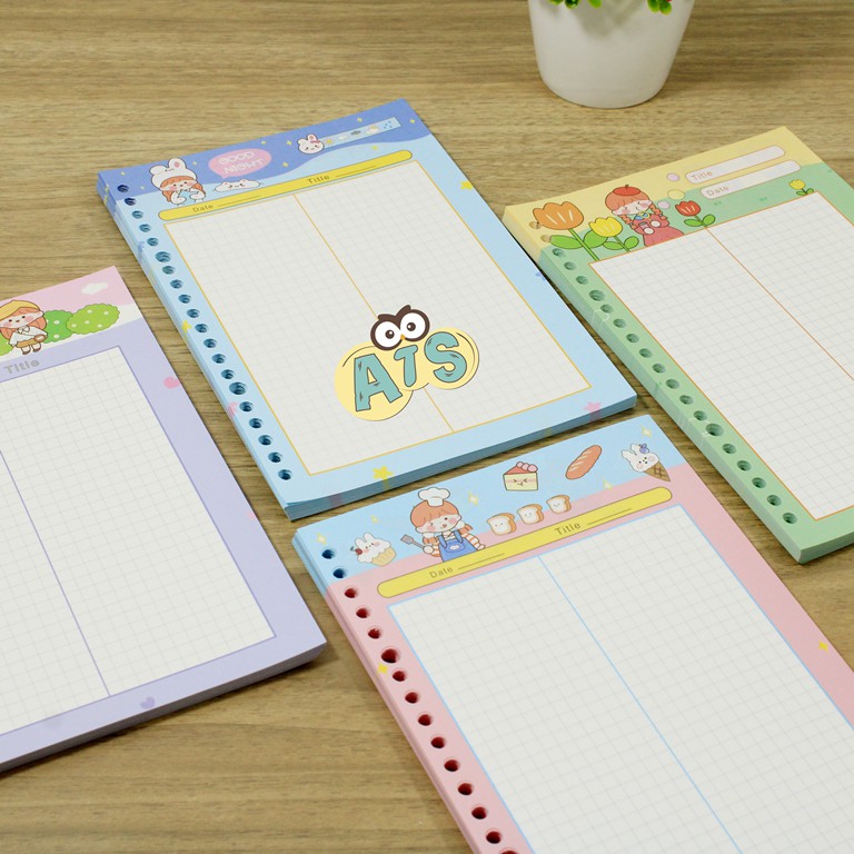 

Loose Leaf A5 20 Lubang Kartun Girl and Animal