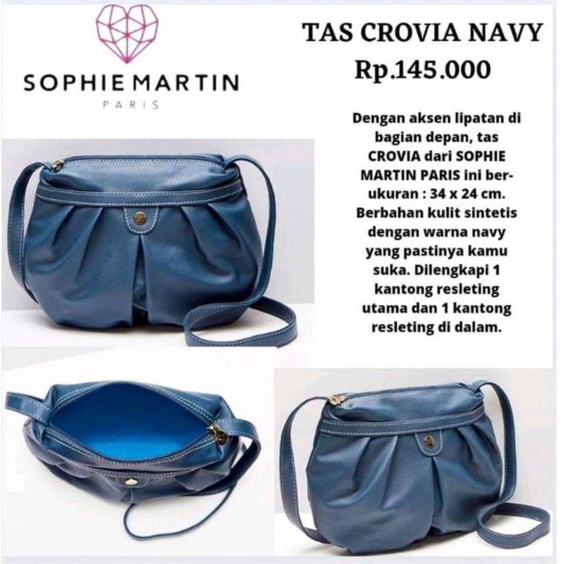 TAS CROVIA NAVY SOPHIE PARIS PROMO DELION CANDELARIA SALLAUN BLACKY