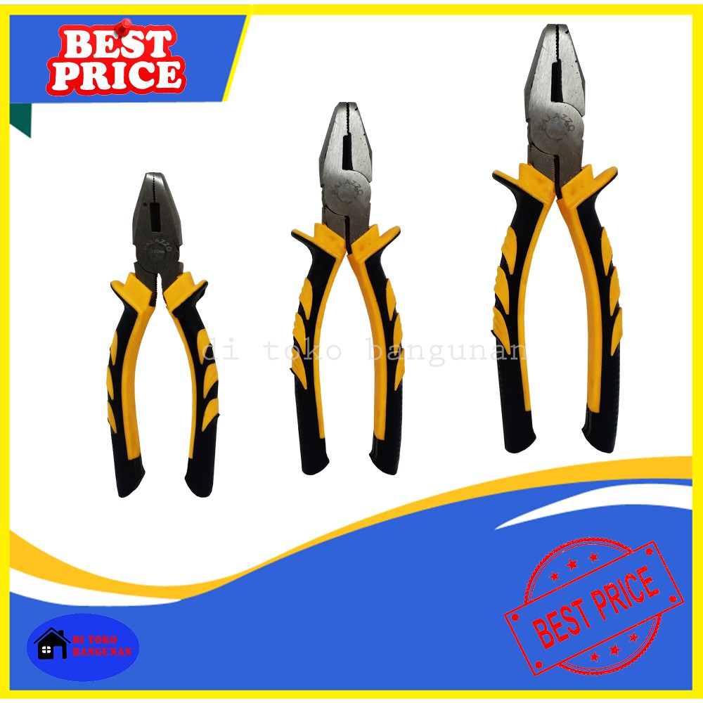 Tang Kombinasi Combinasi Press Gagang Fiber Lapis Karet 6&quot; 7&quot; 8&quot; Palazzo