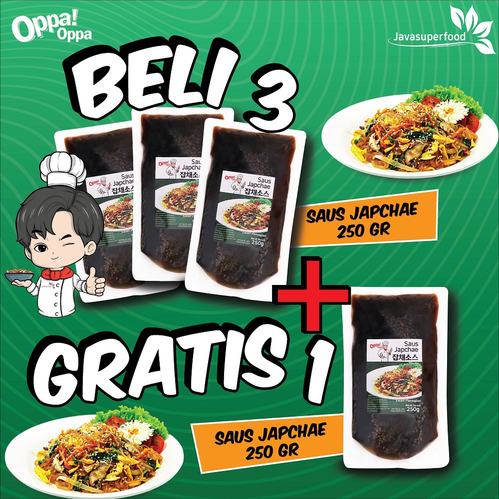 

[BELI 3 GRATIS 1] paket Japchae Saus Bumbu Soun Goreng Korea 250g