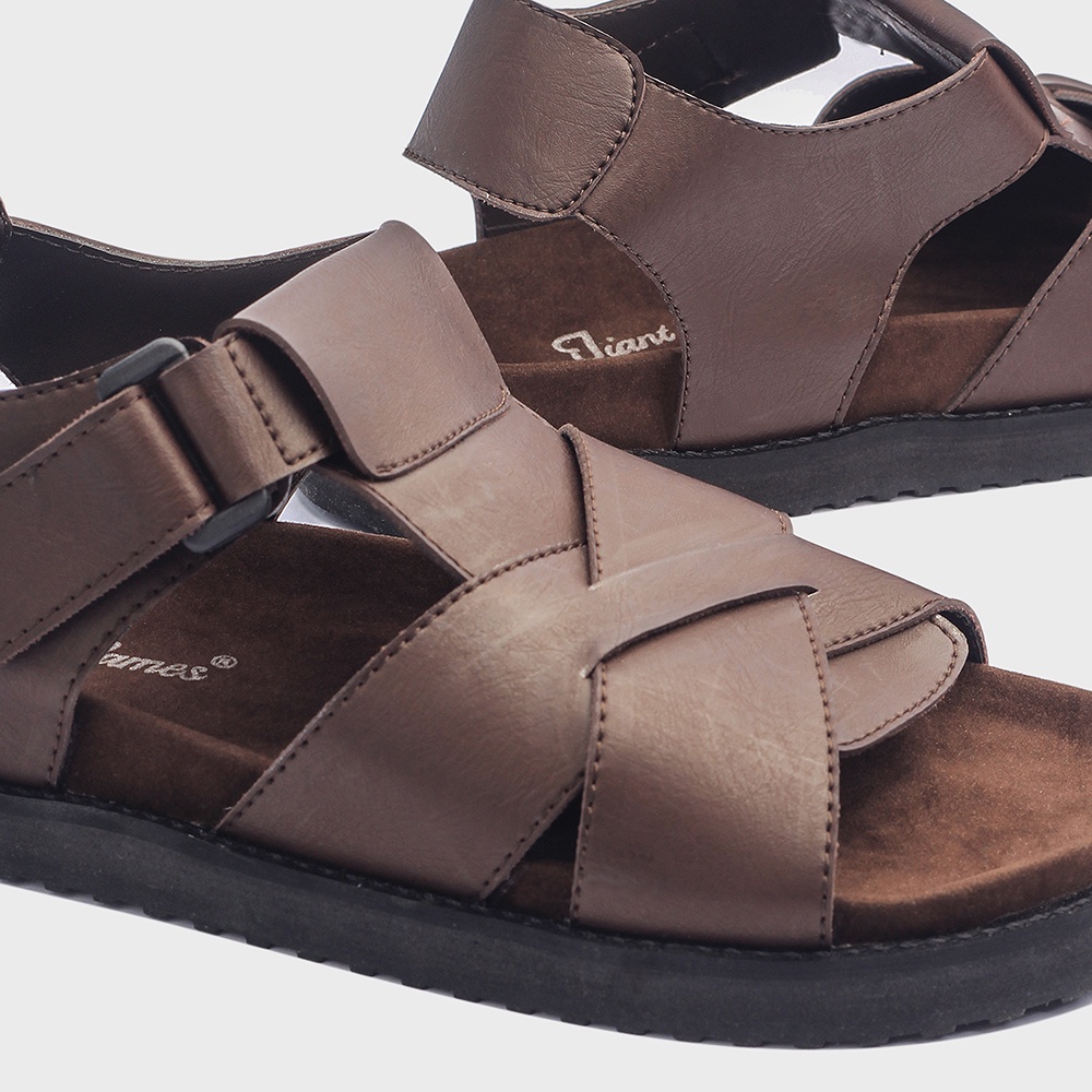 CASTER BROWN |MNM x GFLAMES| Sandal Jepit Pria Casual Sendal Slide ORIGINAL