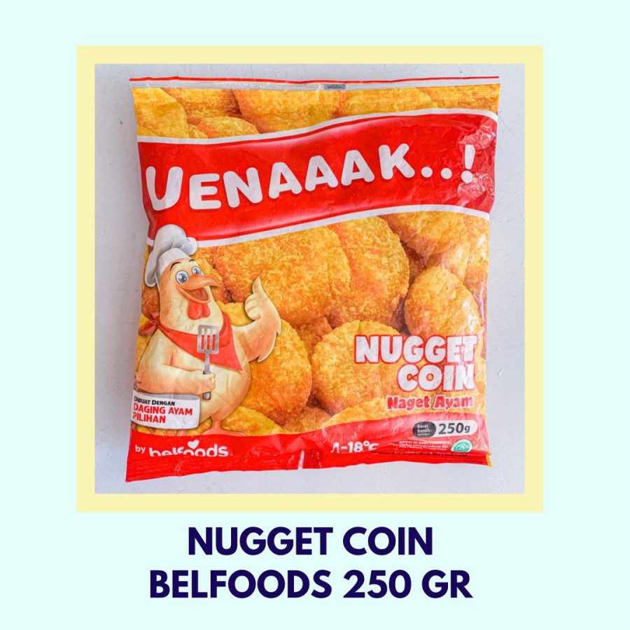 Uenaak Nugget Coin 250 gr, produk Belfood - FROZEN FOOD