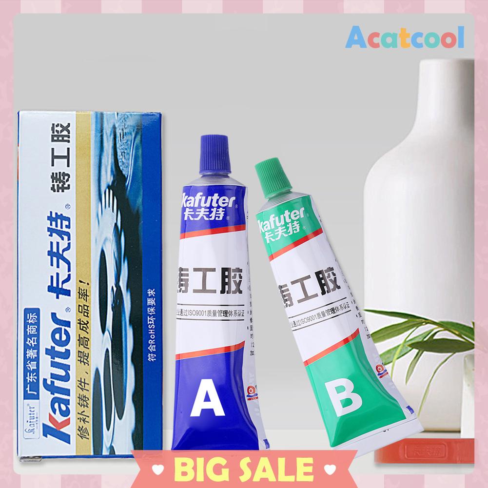 2pcs AB Lem Super Glue Untuk Reparasi Metal / Besi / Baja