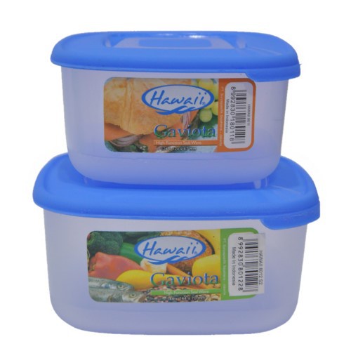 Hawaii Gaviota Set Kotak Makan / Sealware Set (8011-8012) S &amp; M / Toples Plastik/ Sealware / Food Container / Food Storage