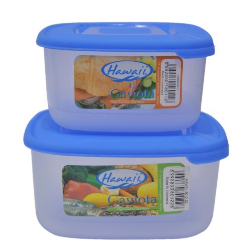 Hawaii Gaviota Set Kotak Makan / Sealware Set (8011-8012) S &amp; M / Toples Plastik/ Sealware / Food Container / Food Storage