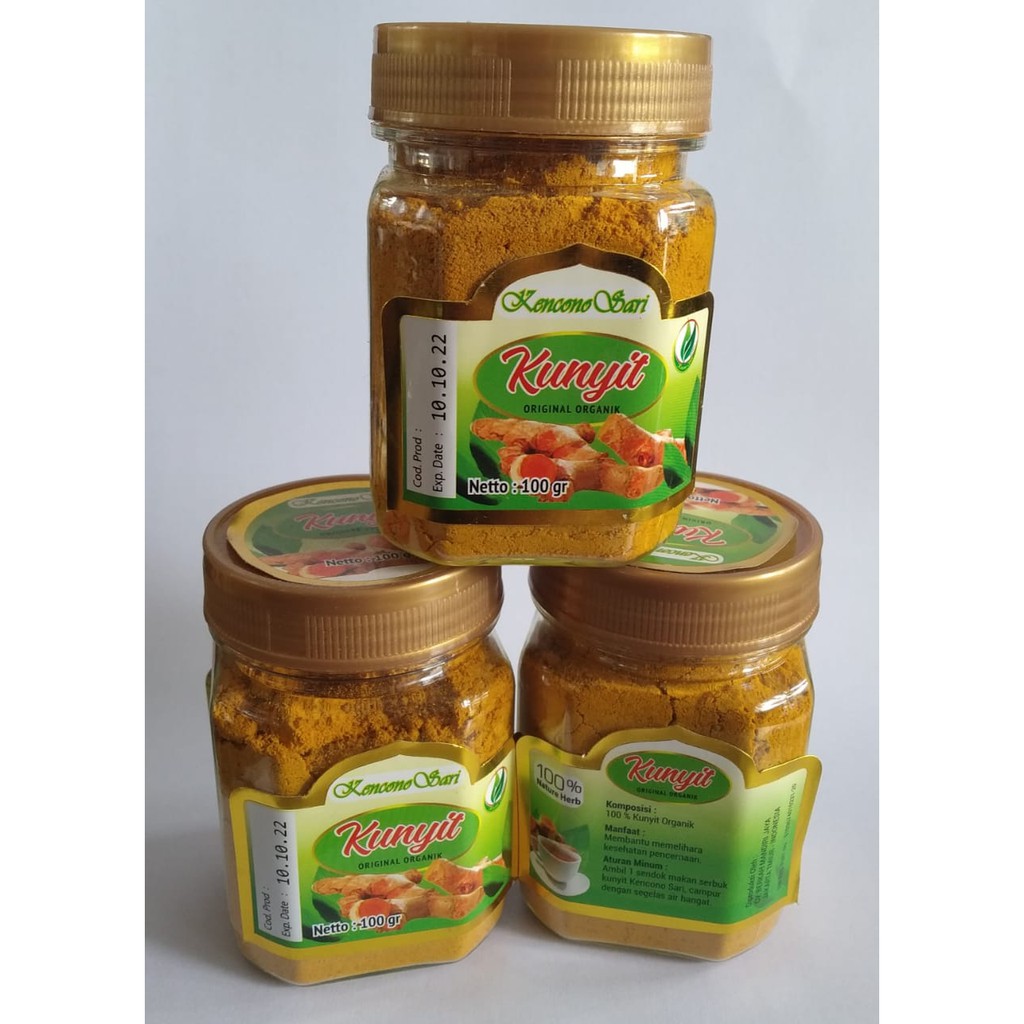 

Original Jamu Kunyit Bubuk Original Organik Kencono Sari 100 gr