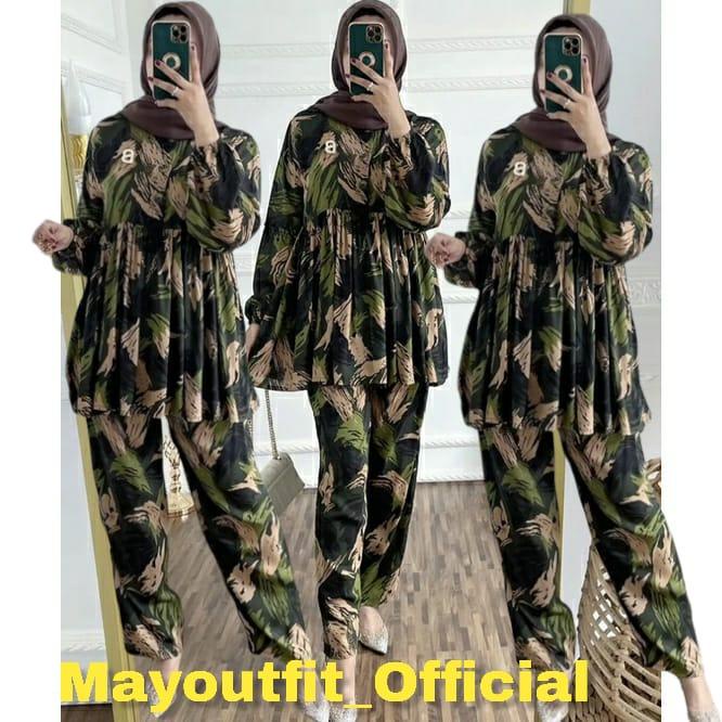 ONE SET KEKINIAN"SAGE SET VISCOSE"ONE SET RAYON