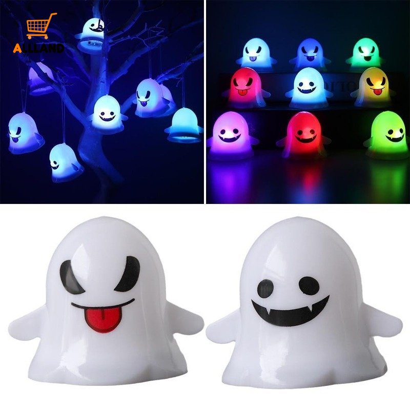 Lampu Malam LED Warna-Warni Bentuk Emoticon Untuk Dekorasi Halloween