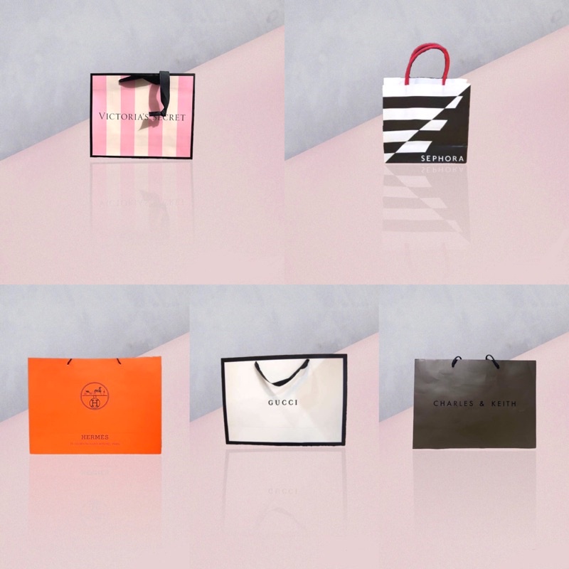 

Paper Bag Gucci / Victoria Secret / Sephora / Charles & Keith / Hermes / Paper Bag Branded / Paperbag / Paperbag Murah / Paper Bag Murah / Paper Bag Original