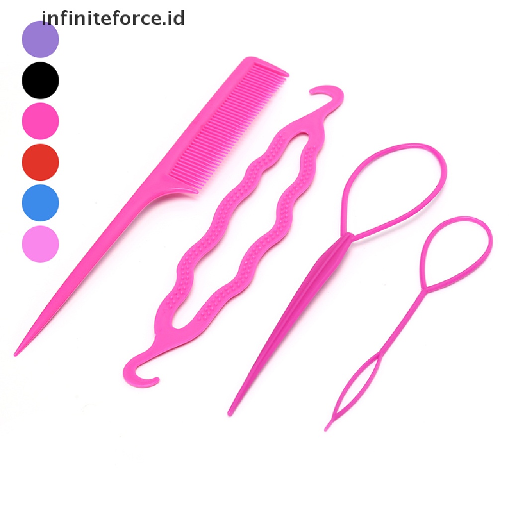 (Infiniteforce.Id) 4pcs / Set Alat Bantu Kepang Rambut