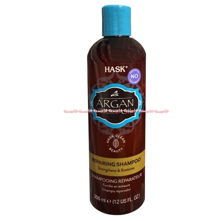 Hask Shampoo 335ml Biotin Boost Keratin Protein Macadamia Oil Repairing Moisturizing Nourishing Shampoo Strenghtnens Dengan Minyak Argan Alami