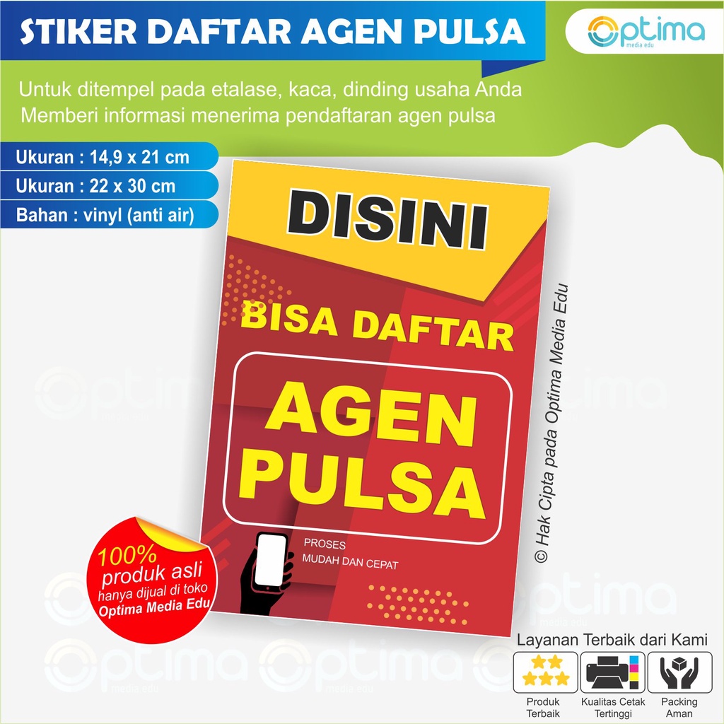 

STIKER DISINI BISA DAFTAR AGEN PULSA untuk usaha pulsa