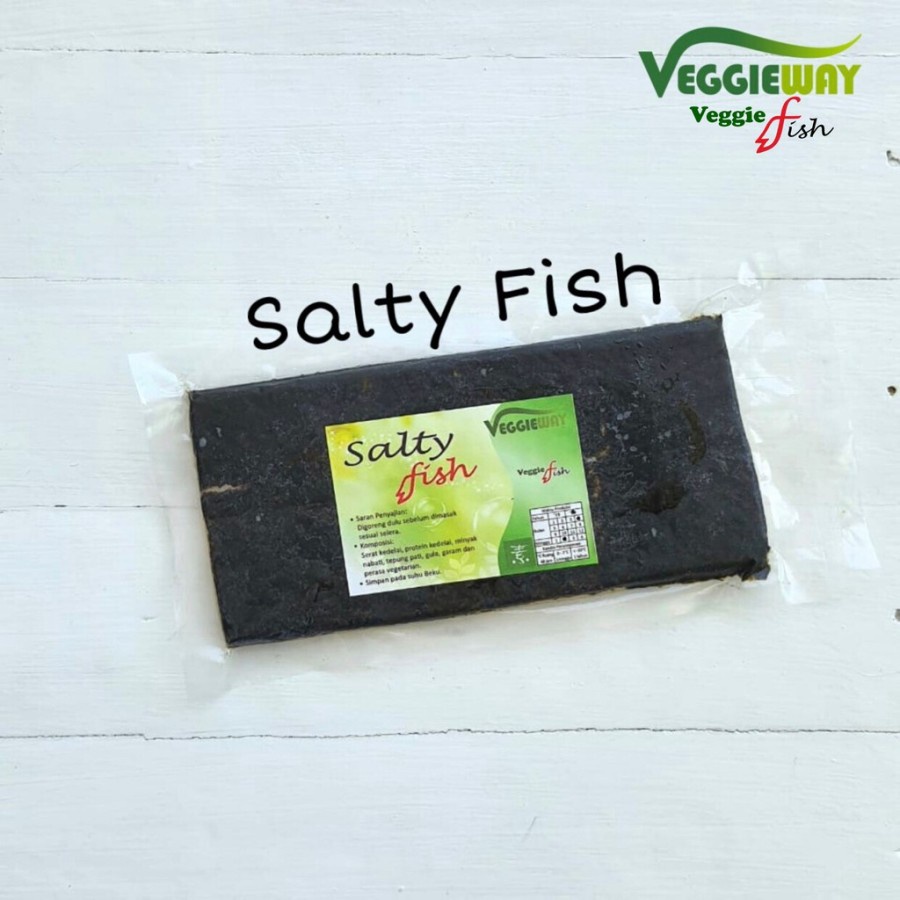 

vegetarian veggieway salty fish/ikan asin lapis rumput laut