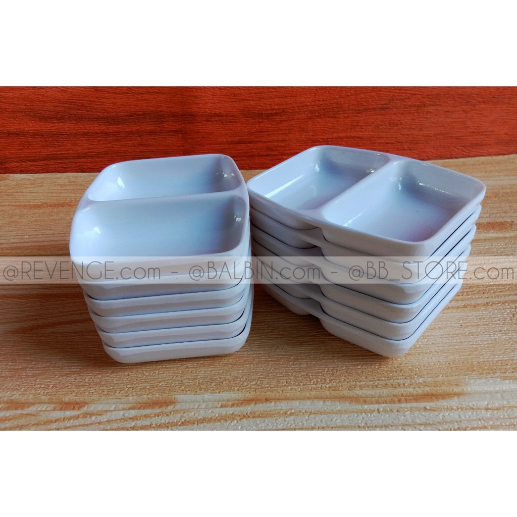 piring sambal sekat melamine isi 3 pcs // piring sambal sekat // piring sambel kecil