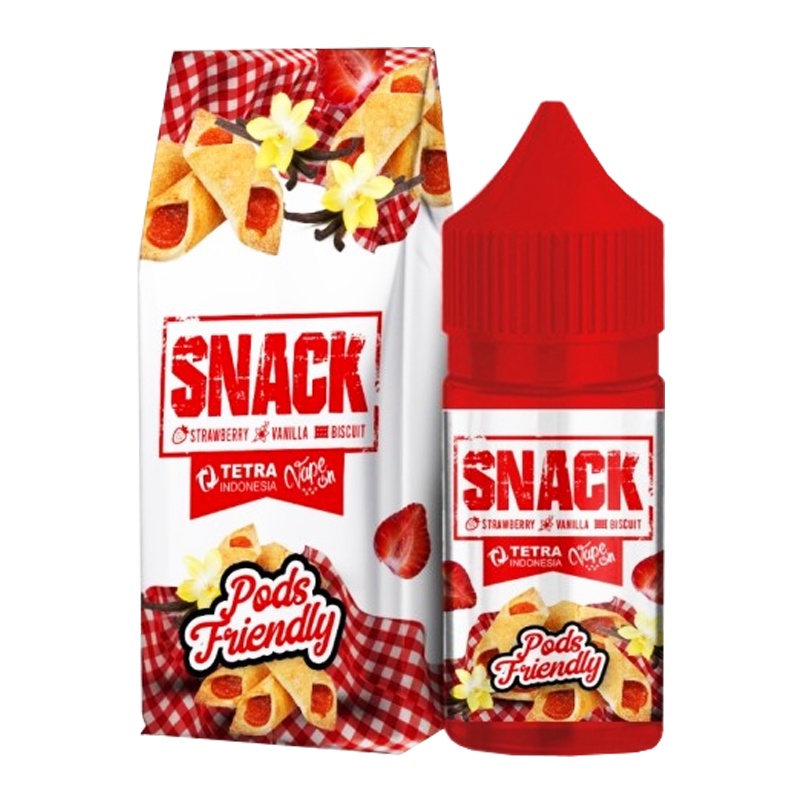 SNACK V1 Strawberry Vanilla Biscuit Salt Nic E-Liquid  30ML  12MG