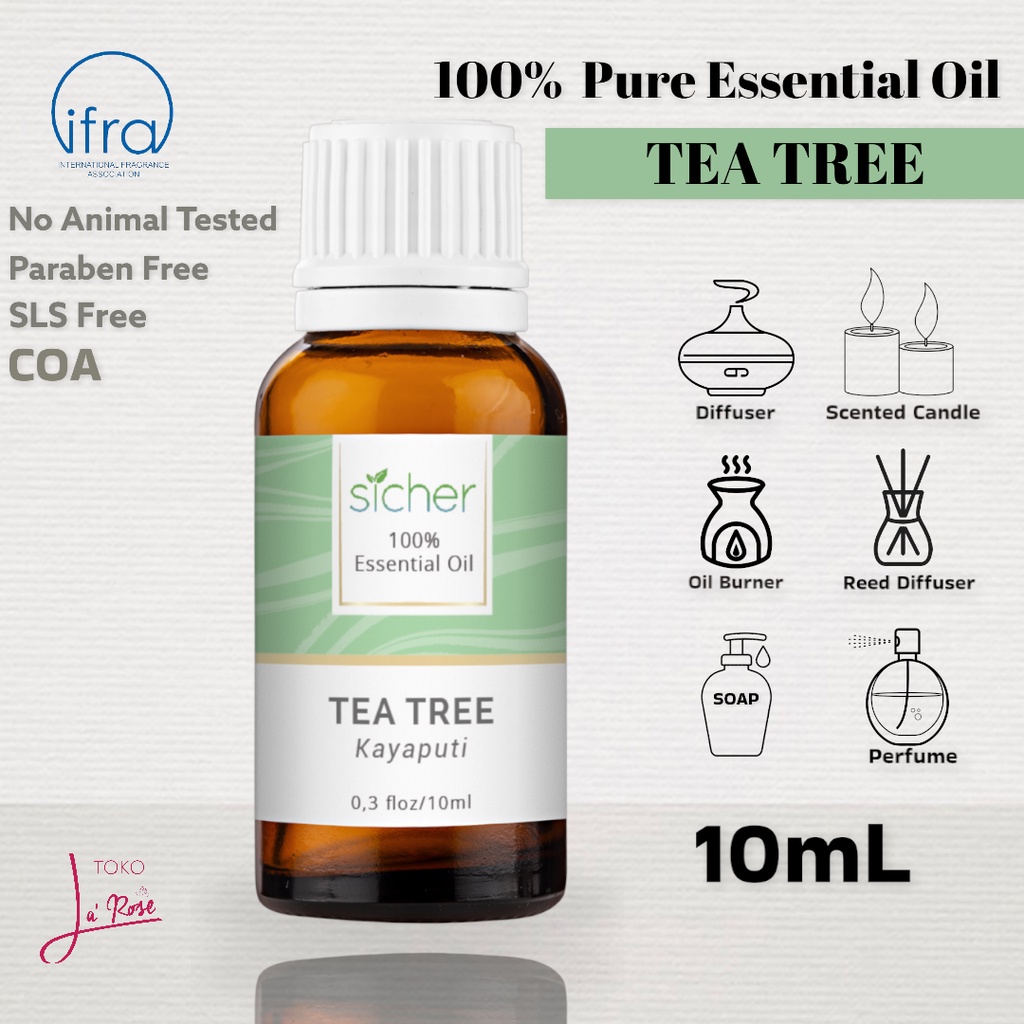 Tea Tree Aromatherapy Sicher Essential Oil Pewangi Ruangan Aromaterapi Diffuser Humidifier 10ml