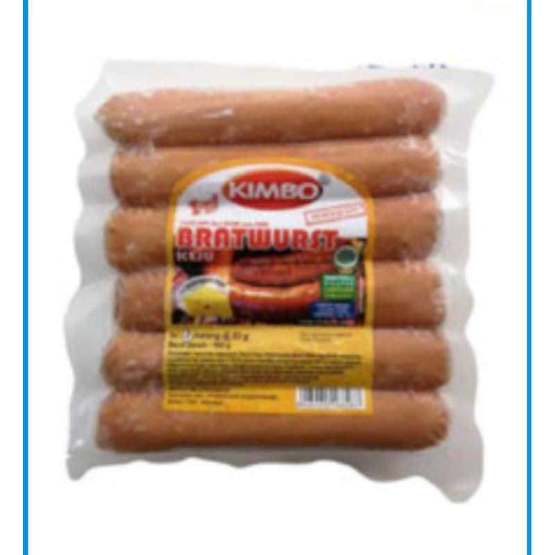 

KIMBO SOSIS BRATWURST KEJU ISI ( 6s ) 500 GRAM