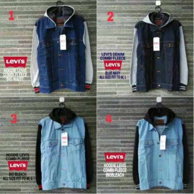 jaket jeans hoodie levis