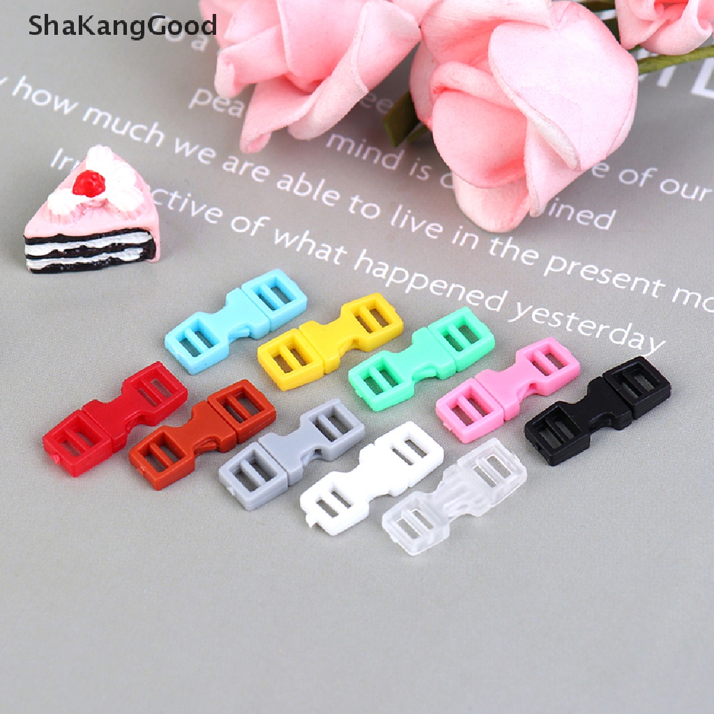 Skid 10pcs Gesper Mini Ukuran 4mm Untuk Aksesoris Tas Ransel / Gelang / Boneka DIY