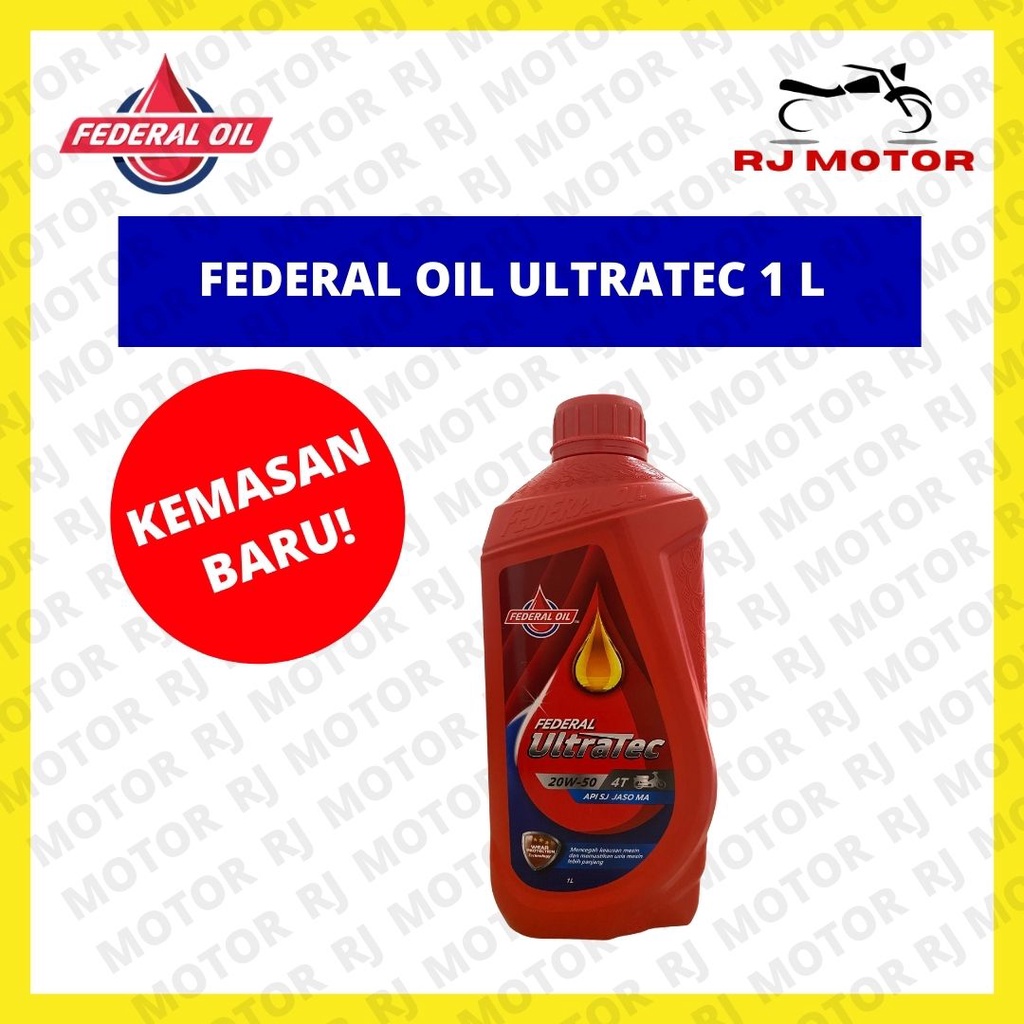 OLI FEDERAL OIL ULTRATEC 20W 50 1 LITER OLI MOTOR ASLI